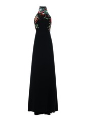 Zuhair Murad - Embellished Cady Halter Gown - Black - FR 38 - Moda Operandi