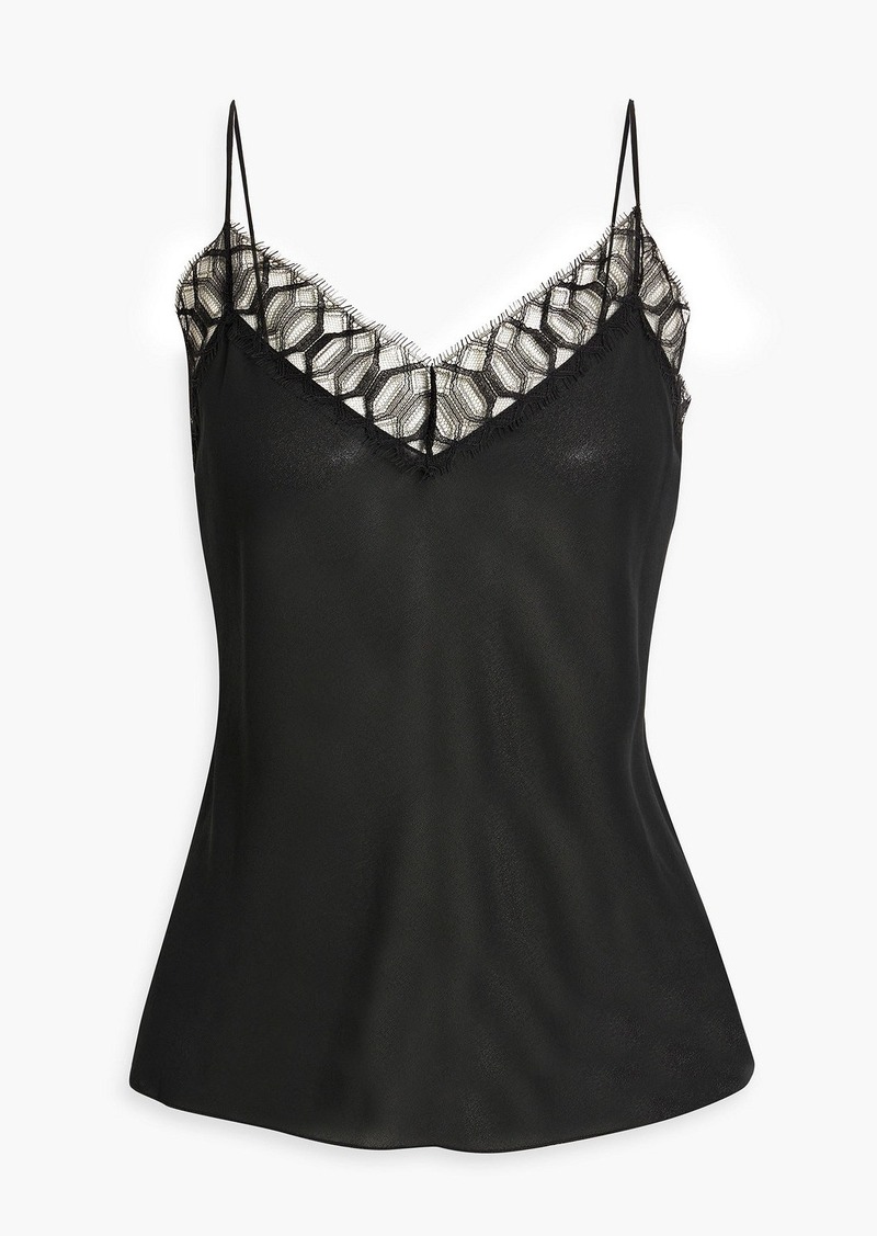 Zuhair Murad - Lace-trimmed crepe camisole - Black - FR 38