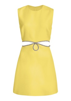 Zuhair Murad - Strass-Detailed Cady Mini Dress - Yellow - FR 34 - Moda Operandi