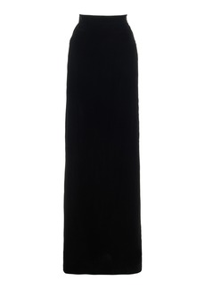Zuhair Murad - Velvet Maxi Pencil Skirt - Black - FR 38 - Moda Operandi