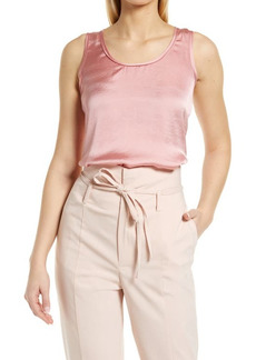 1.STATE Mix Media Scoop Neck Tank in Pink at Nordstrom