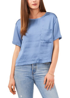 1.STATE Mixed Media T-Shirt in Porcelain Blue at Nordstrom