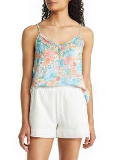 1.STATE Pintuck Print Camisole in Yellow/Floral at Nordstrom