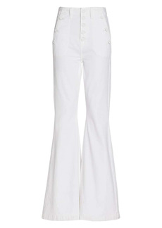 7 For All Mankind Portia Megaflare High-Rise Stretch-Cotton Jeans