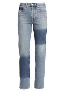 AG Adriano Goldschmied Alexxis Straight-Leg Mid-Rise Jeans