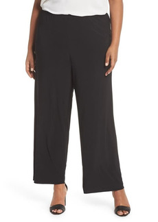 Alex Evenings Matte Jersey Straight Leg Pants in Black at Nordstrom