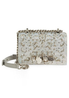 Alexander McQueen Mini Jeweled Leather Satchel in White at Nordstrom