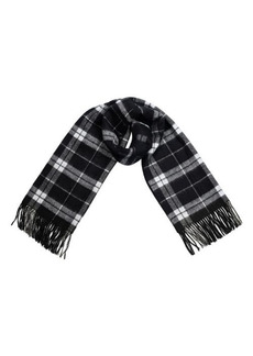AllSaints Max Check Wool Scarf in Black Chalk at Nordstrom