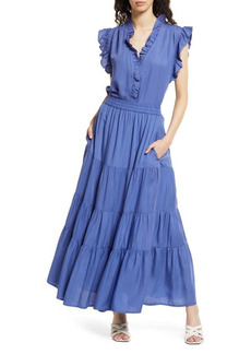 Area Stars Avalon Ruffle Tiered Cotton Two-Piece Dress in Light Blue at Nordstrom