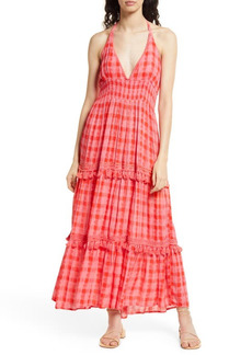 Area Stars Lizzie Halter Maxi Dress in Coral at Nordstrom