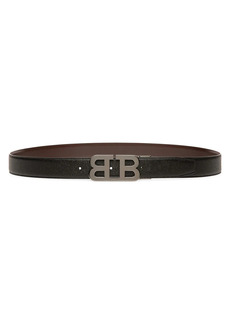 Bally Mirrored Logo Buckle Cut-To-Size Leather Belt