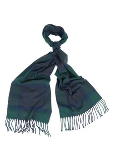 Barbour Galingale Plaid Scarf in Black Watch at Nordstrom