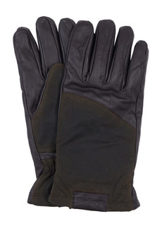 Barbour Hebden Leather Gloves in Dark Brown at Nordstrom
