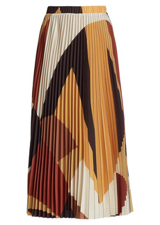 ba&sh Donie Pleated Graphic Midi-Skirt