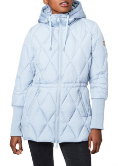 Bernardo Diamond Quilted Recycled Polyester Jacket in Frost at Nordstrom