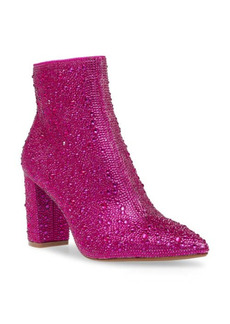 Betsey Johnson Cady Crystal Pavé Bootie in Fuchsia at Nordstrom