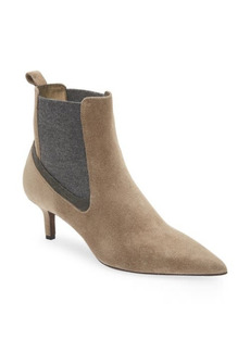 Brunello Cucinelli Pointed Toe Chelsea Boot in Light Taupe at Nordstrom