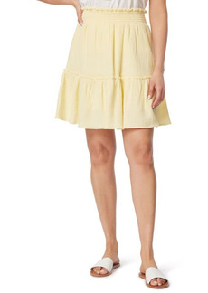 C & C California Diana Tiered Cotton Gauze Skirt in French Vanilla at Nordstrom