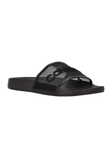 Calvin Klein Women's Ashlyn Translucent Mesh Pool Slide Flat Sandals Women's Shoes