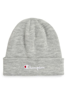 Champion Logo Cuff Beanie in Oxford Gray at Nordstrom