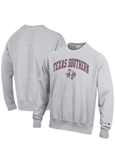 Men's Champion Heathered Gray Texas Southern Tigers Arch Over Logo Reverse Weave Pullover Sweatshirt in Heather Gray at Nordstrom