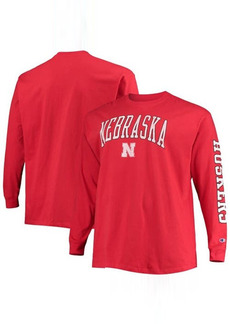 Men's Champion Scarlet Nebraska Huskers Big & Tall 2-Hit Long Sleeve T-Shirt at Nordstrom