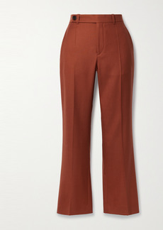 Chloé Cropped Wool-canvas Flared Pants