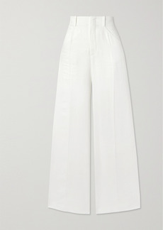 Chloé Washed-linen Twill Wide-leg Pants