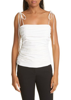 Cinq a Sept Cinq à Sept Zoey Ruched Tank Top in Ivory at Nordstrom