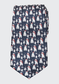 Cufflinks Inc. Men's Winter Polar Bear Silk Tie