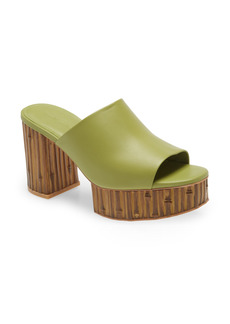 Cult Gaia Judith Leather Platform Sandal in Palm at Nordstrom