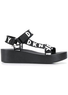 DKNY logo platform sandals