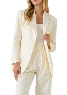 Endless Rose Oversize Single Breasted Blazer in Ivory at Nordstrom