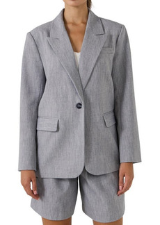 Endless Rose Single Breasted Blazer in Grey at Nordstrom