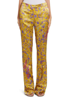 Etro Floral Loto Trousers in Gold at Nordstrom