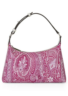 Etro Paisley Colorblock Coated Canvas Hobo Bag in Multi at Nordstrom