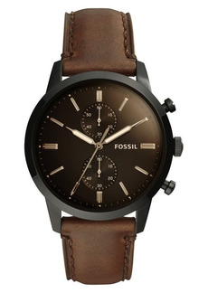 Fossil Townsman Chronograph Leather Strap Watch