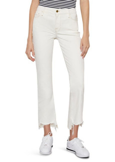 FRAME Le Crop Chewed Hem Mini Bootcut Jeans in Au Natural Chew at Nordstrom