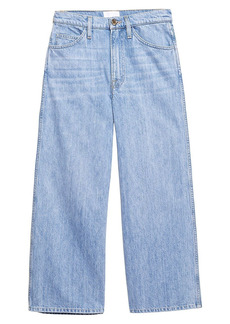 FRAME Le Italian Mid-Rise Cropped Wide-Leg Jeans