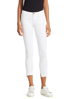 FRAME Stretch-Cotton Mid-Rise Ankle Skinny Jeans