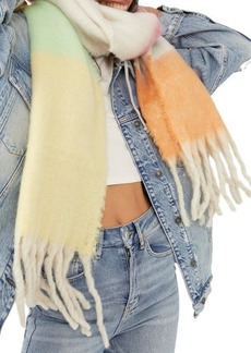 Free People Kaleidoscope Colorblock Scarf in Frosty Rainbow Combo at Nordstrom
