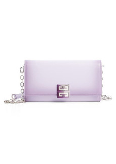 Givenchy 4G Calfskin Leather Wallet on a Chain in Mauve at Nordstrom