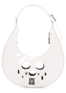 Givenchy Moon Cutout Leather Hobo Bag in 105-Ivory at Nordstrom