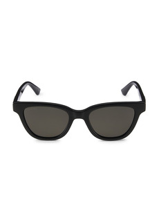 Gucci Logo 51MM Cat Eye Sunglasses
