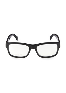 Gucci Logo 56MM Rectangular Eyeglasses