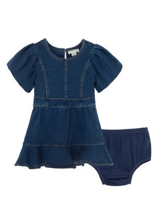 Habitual Jeans Habitual Girl Peplum Flounce Denim Dress in Indigo at Nordstrom