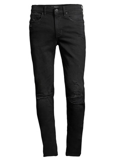 Hudson Jeans Zack Distressed Ripped Knee Stretch Skinny Jeans