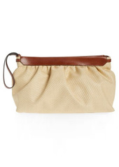 Isabel Marant Luz Woven Clutch in Natural/Cognac at Nordstrom