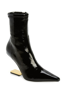 Jeffrey Campbell Combass Bootie in Black Patent/Gold at Nordstrom
