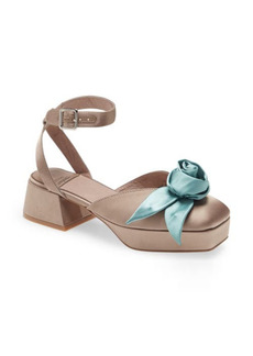 Jeffrey Campbell Rosies Pump in Taupe Satin Turquoise at Nordstrom